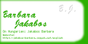 barbara jakabos business card